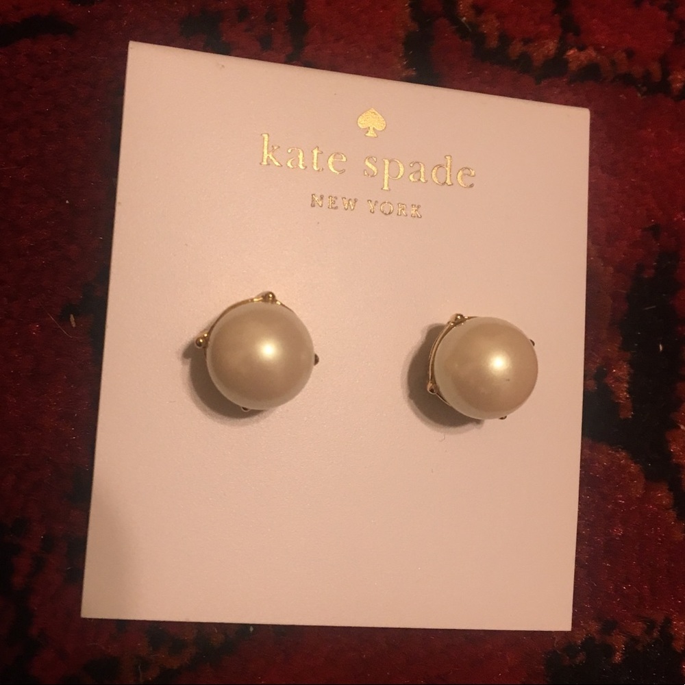 Kate Spade Pearl and Gold Earrings